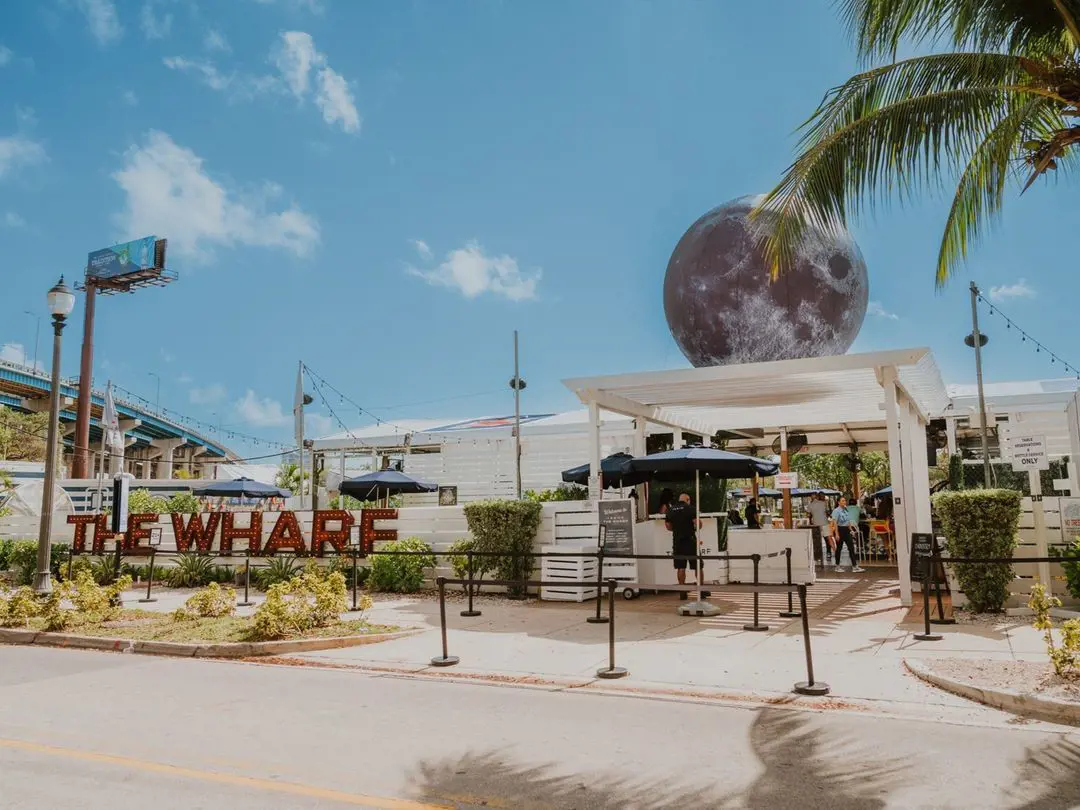 The Wharf spacious outer space on the bank of Miami River