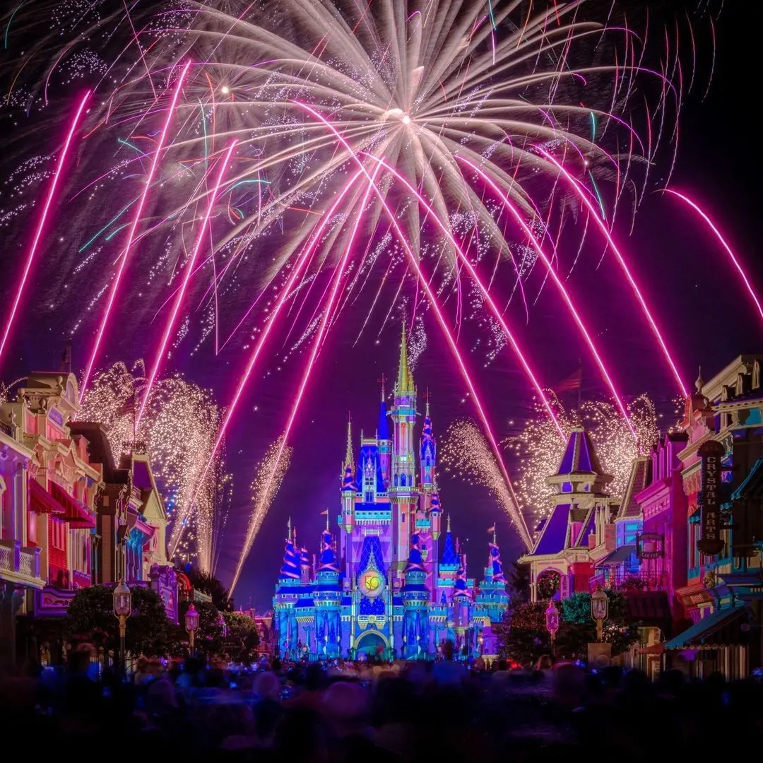 Beautiful fireworks at Walt Disney World