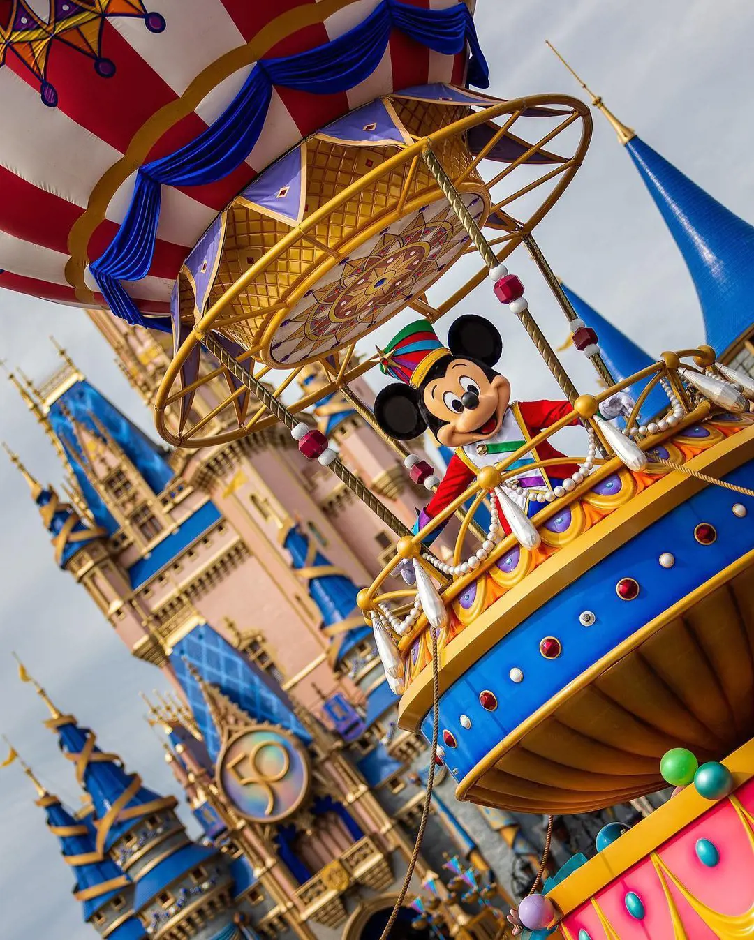 A festival Fantasy Parada held on Disney 50 years celebration