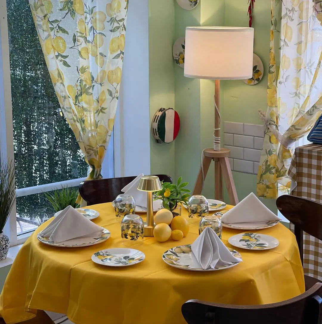 A cute Limoncello vibes theme decoration for dining